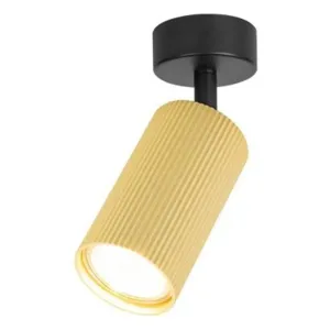 Support de Spot Orientable Noir + Or Strillé GU10 x1