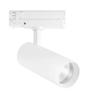 Spot LED Sur Rail Alu Blanc 30W 4800lm 3100°K Ø70 x 170mm