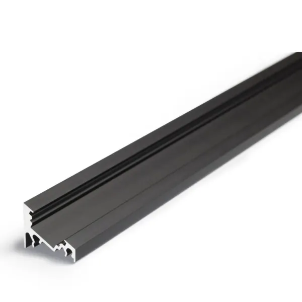 Profilé Bande LED Angle 30/60 Aluminium Anodisé, Brut, Noir, Blanc