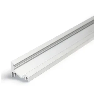 Profilé Bande LED Angle 30/60 Aluminium Anodisé, Brut, Noir, Blanc
