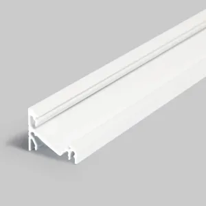 Profilé Bande LED Angle 30/60-14 Aluminium Anodisé, Brut, Noir, Blanc