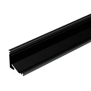 Profile LED QUART-12E Aluminium Anodise, Brut, Blanc, Noir
