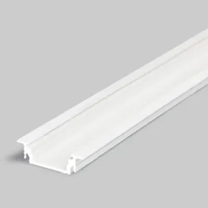 Profile LED Rainure14 encastré Aluminium Blanc