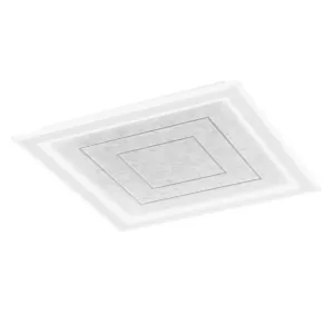 Plafonnier LED Carré Gris 60cm - 40W CCT - Audio Insonorisé