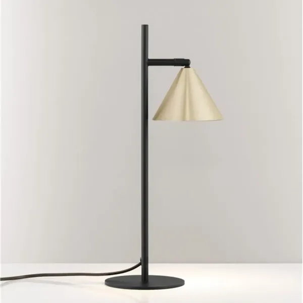 Lampe à Poser CONICO Noir et Or - Design Nova Luce