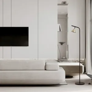 Lampadaire Design CONICO Noir et Or - Nova Luce