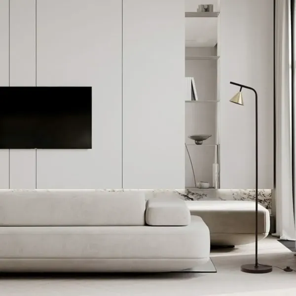 Lampadaire Design CONICO Noir et Or - Nova Luce