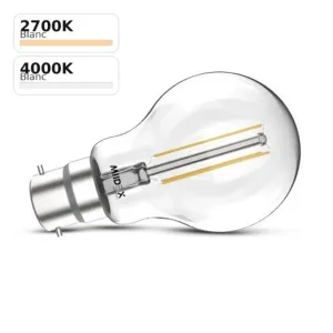 Ampoule LED B22 Filament Bulb 8W 2700°K 4000°K