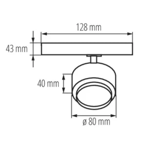 Projecteur LED Rail 18W Noir 3000K 4000K 120° - Kanlux BTLW
