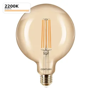 Ampoule LED G125 12W E27 2200K Ambrée | Century INCANTO Epoca