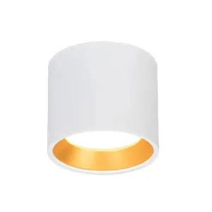 Plafonnier LED GX53 Golda Rond - Blanc/Or ou Noir/Or | Design Chic
