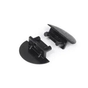 Terminaison Profile LED Fin12-R Noir Arrondie (x2)