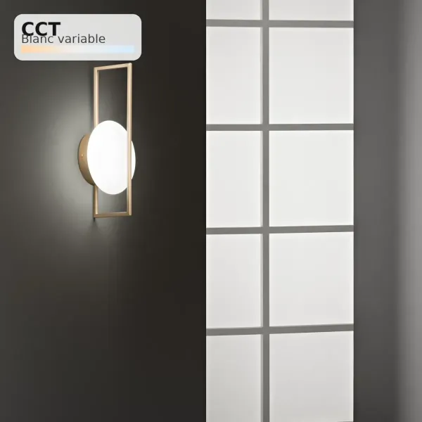 Applique LED FOBOS Noir 12W CCT Variable | Fan Europe Lighting