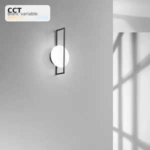 Applique LED FOBOS Noir 12W CCT Variable | Fan Europe Lighting