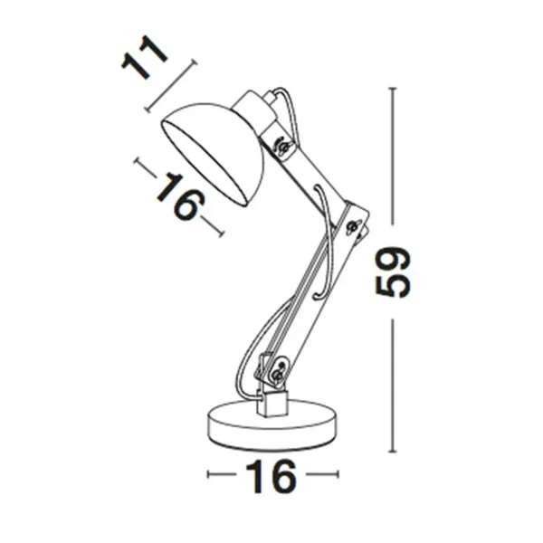 Lampe de Table LILA Nova Luce - Design Scandinave Bois & Métal (Blanc ou Noir)
