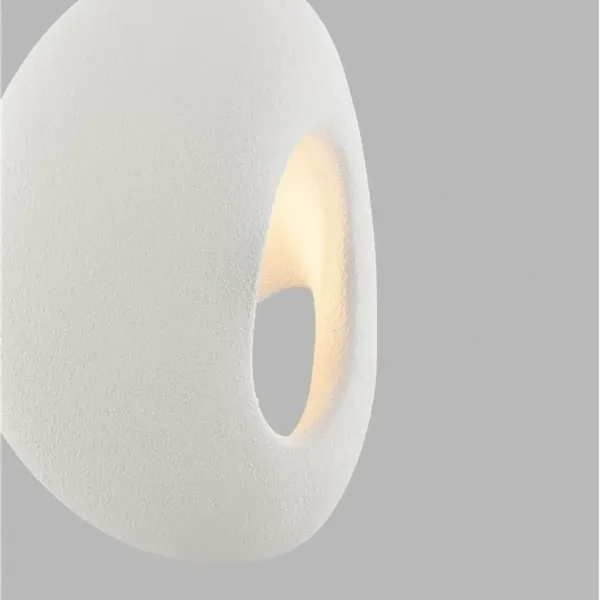 Suspension TEMPUS Nova Luce - Design Résine & Polyuréthane blanc et brun