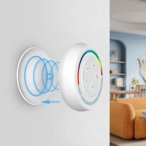 Commande Murale RF RGB+CCT Magnétique Blanche 4 Zones