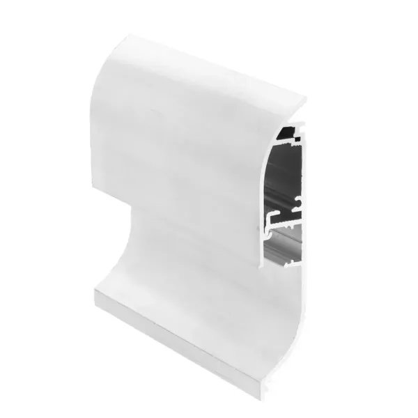 Profile LED Plinthe10 alu brut avec couvercle