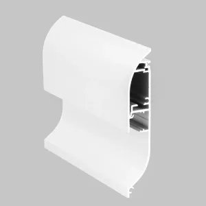 Profile LED Plinthe10 alu blanc avec couvercle