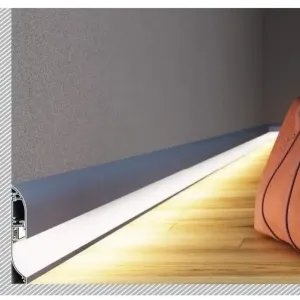 Profile LED Plinthe10 anodisé avec couvercle 2