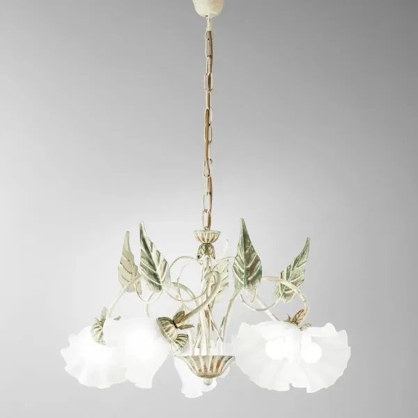 Grand Lustre Isotta Ivoire - 5 Lumières E14 - Style Classique | Fan Europe