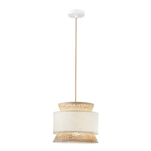 Suspension Gazebo en Rotin Naturel Beige - Style Bohème Chic | Fan Europe