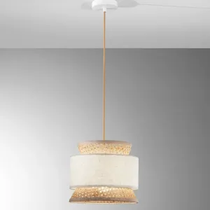 Suspension Gazebo en Rotin Naturel Beige - Style Bohème Chic | Fan Europe
