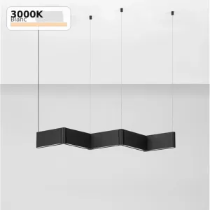 Suspension LED Design FLUSSO Noir Sablé 43W - Nova Luce 9540276 2