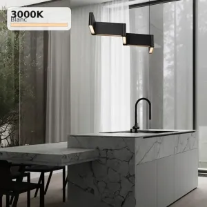 Suspension LED Design FLUSSO Noir Sablé 43W - Nova Luce 9540276