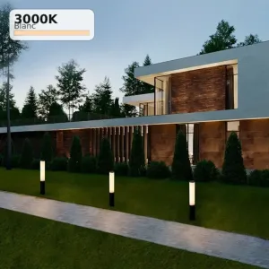 Borne Extérieure TUBE Anthracite LED 60cm/120cm - Nova Luce