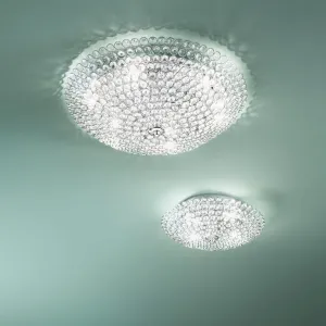 Plafonnier Cristal et Chrome Planet 45 cm - Fan Europe Lighting