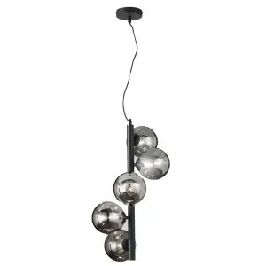 Suspension Honey 5 Lumières G9 | Lustre Vertical Design Noir ou Or 2
