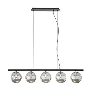 Suspension Linéaire Honey 5 Lumières G9 | Design Alvéolé 100cm 2