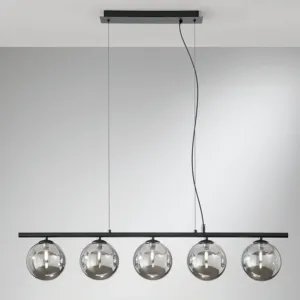 Suspension Linéaire Honey 5 Lumières G9 | Design Alvéolé 100cm