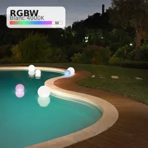 Boule Lumineuse Solaire LED Geco RGBW IP65 | Diamètre 30 ou 40cm