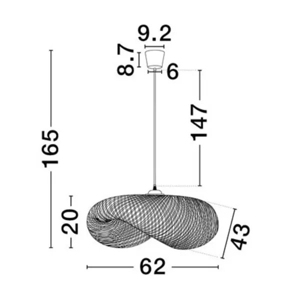 Suspension Bambou Naturel ADALINE - Nova Luce | Design Boho