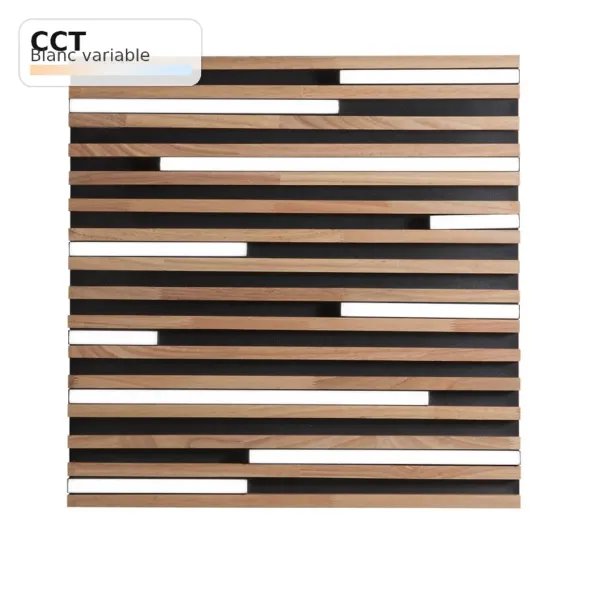 Plafoniera LED KUMA Carrée Bois 40W CCT 50x50 | Fan Europe