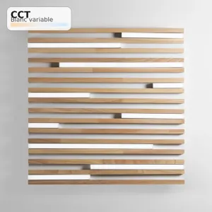 Plafoniera LED KUMA Carrée Bois 40W CCT 50x50 | Fan Europe