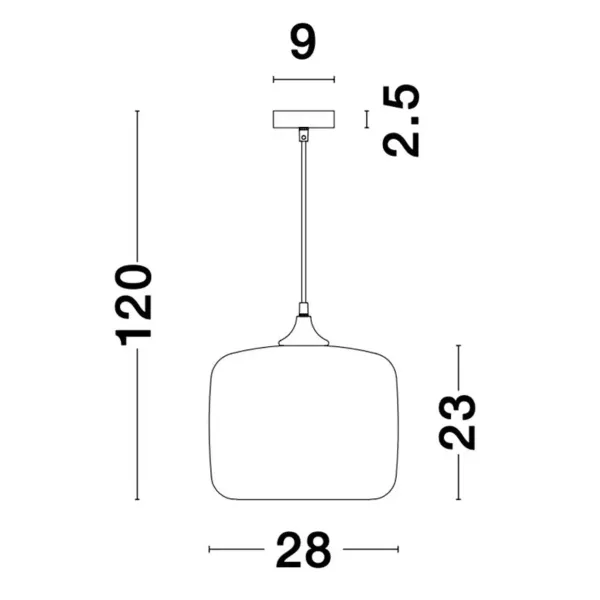 Suspension Design SAVAZ Nova Luce 9726483 | Verre Chromé Ø28cm