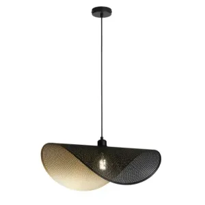 Suspension Métal Perforé Noir E27 RHEI DOT | Fan Europe Design