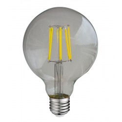 Ampoule LED COB Globe E27 G95 - Transparent Claire - Filament 8W 2700°K Blister
