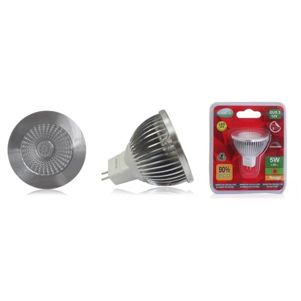LED DIM 5W GU5.3 COB - RED 75° BLI