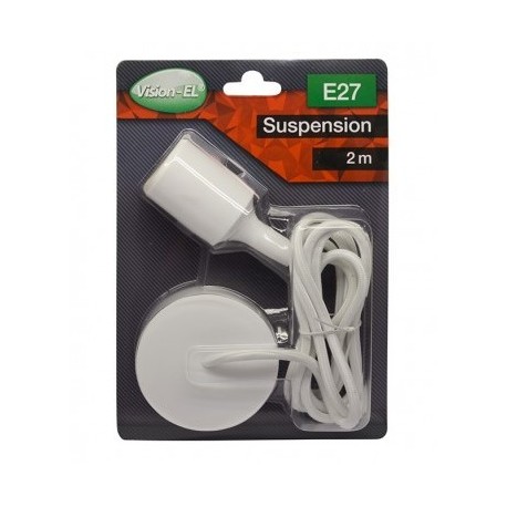 Suspension Douille Silicone E27 Blanc