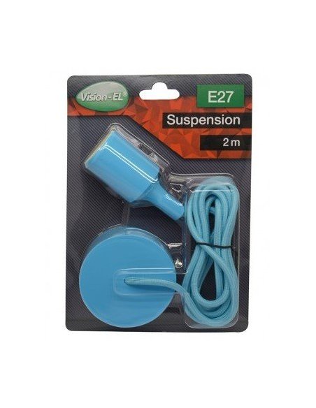 Suspension Douille Silicone E27 Bleu
