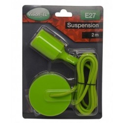 Suspension Douille Silicone E27 Vert