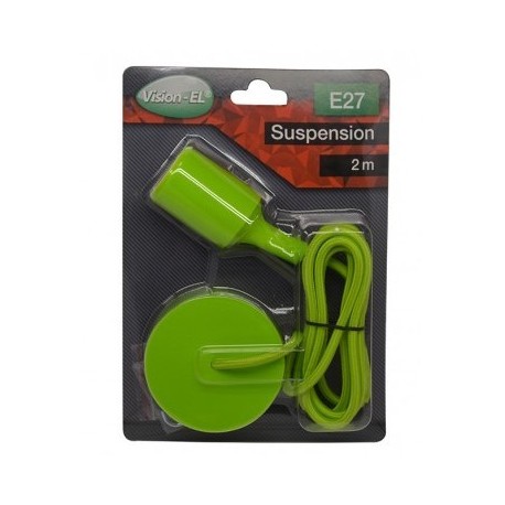 Suspension Douille Silicone E27 Vert