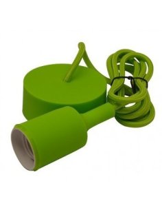 Suspension Douille Silicone E27 Vert 2