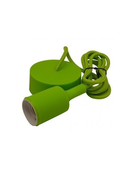 Suspension Douille Silicone E27 Vert