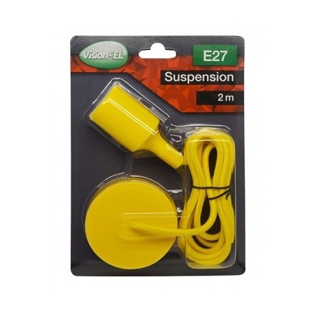 Suspension Douille Silicone E27 Jaune