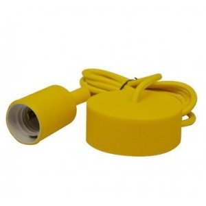 Suspension Douille Silicone E27 Jaune